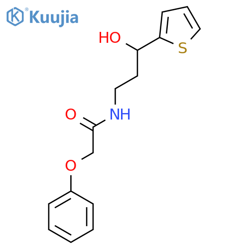 N-3-hydroxy-3-(thiophen-2-yl)propyl-2-phenoxyacetamide structure