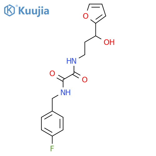 N'-(4-fluorophenyl)methyl-N-3-(furan-2-yl)-3-hydroxypropylethanediamide structure