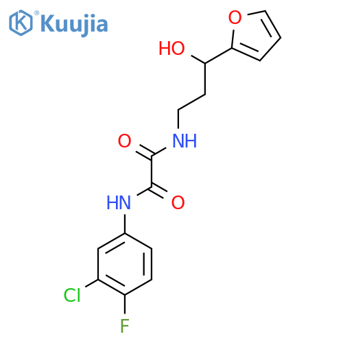 N'-(3-chloro-4-fluorophenyl)-N-3-(furan-2-yl)-3-hydroxypropylethanediamide structure