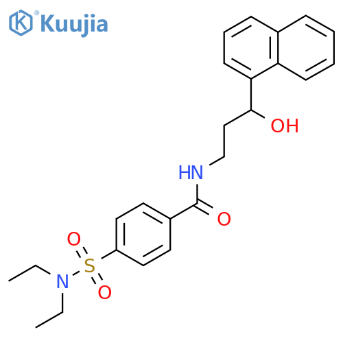 4-(diethylsulfamoyl)-N-3-hydroxy-3-(naphthalen-1-yl)propylbenzamide structure