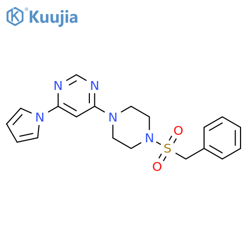 4-(4-phenylmethanesulfonylpiperazin-1-yl)-6-(1H-pyrrol-1-yl)pyrimidine structure