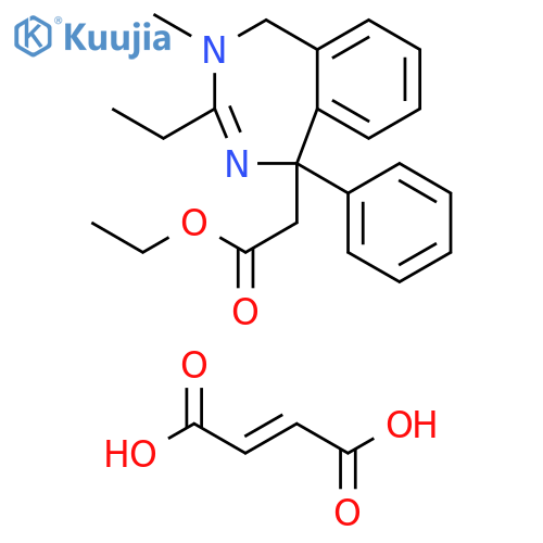 1H-2,4-Benzodiazepine-1-acetic acid, 3-ethyl-4,5-dihydro-4-methyl-1-phenyl-, ethyl ester, (2E)-2-butenedioate (1:1) (9CI) structure