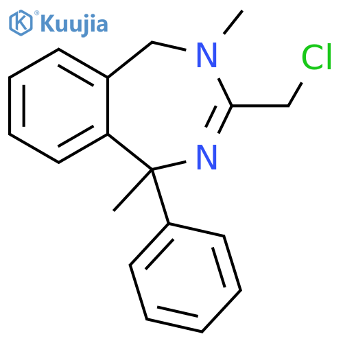 1H-2,4-Benzodiazepine, 3-(chloromethyl)-4,5-dihydro-1,4-dimethyl-1-phenyl- structure