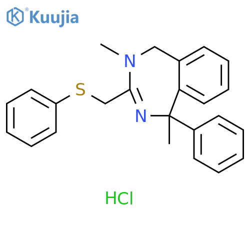 1H-2,4-Benzodiazepine, 4,5-dihydro-1,4-dimethyl-1-phenyl-3-[(phenylthio)methyl]-, hydrochloride (1:1) structure