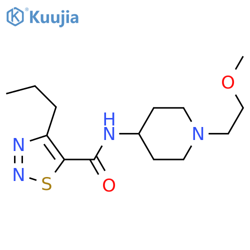 N-[1-(2-methoxyethyl)piperidin-4-yl]-4-propyl-1,2,3-thiadiazole-5-carboxamide structure