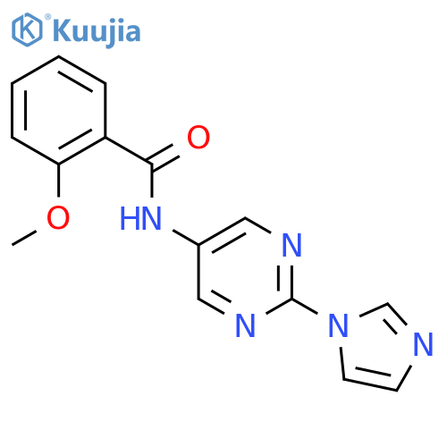 N-2-(1H-imidazol-1-yl)pyrimidin-5-yl-2-methoxybenzamide structure