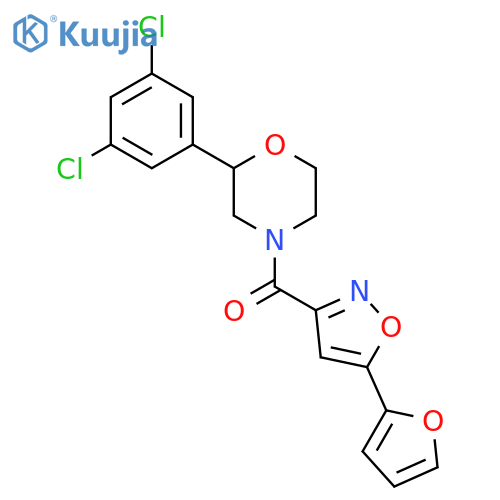 2-(3,5-dichlorophenyl)-4-5-(furan-2-yl)-1,2-oxazole-3-carbonylmorpholine structure