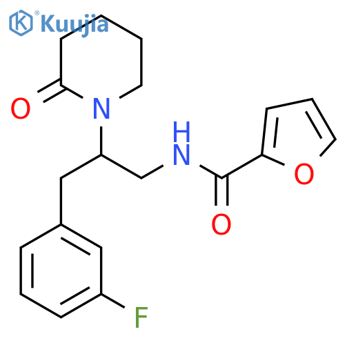 N-3-(3-fluorophenyl)-2-(2-oxopiperidin-1-yl)propylfuran-2-carboxamide structure