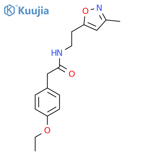2-(4-ethoxyphenyl)-N-2-(3-methyl-1,2-oxazol-5-yl)ethylacetamide structure