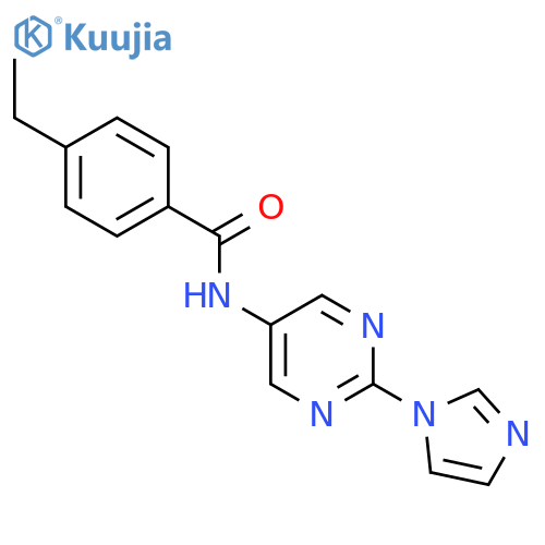 4-ethyl-N-[2-(1H-imidazol-1-yl)pyrimidin-5-yl]benzamide structure