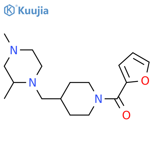1-{1-(furan-2-carbonyl)piperidin-4-ylmethyl}-2,4-dimethylpiperazine structure
