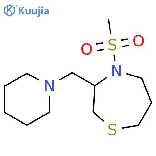 4-methanesulfonyl-3-[(piperidin-1-yl)methyl]-1,4-thiazepane structure
