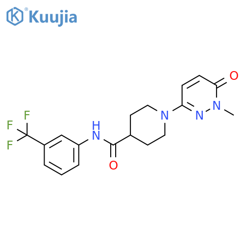 1-(1-methyl-6-oxo-1,6-dihydropyridazin-3-yl)-N-3-(trifluoromethyl)phenylpiperidine-4-carboxamide structure