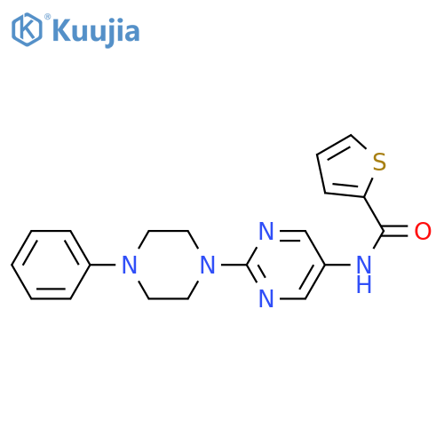 N-2-(4-phenylpiperazin-1-yl)pyrimidin-5-ylthiophene-2-carboxamide structure