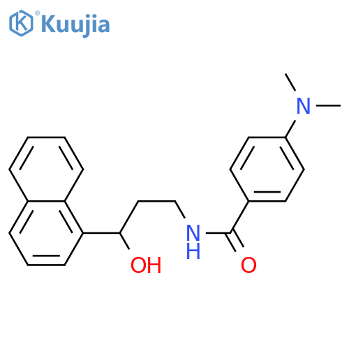 4-(dimethylamino)-N-3-hydroxy-3-(naphthalen-1-yl)propylbenzamide structure