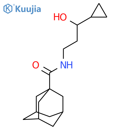 N-(3-cyclopropyl-3-hydroxypropyl)adamantane-1-carboxamide structure