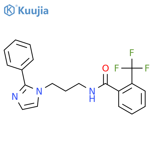 N-3-(2-phenyl-1H-imidazol-1-yl)propyl-2-(trifluoromethyl)benzamide structure