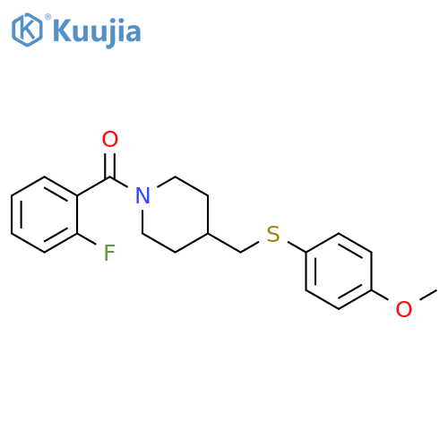 1-(2-fluorobenzoyl)-4-{[(4-methoxyphenyl)sulfanyl]methyl}piperidine structure