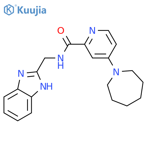 4-(azepan-1-yl)-N-[(1H-1,3-benzodiazol-2-yl)methyl]pyridine-2-carboxamide structure