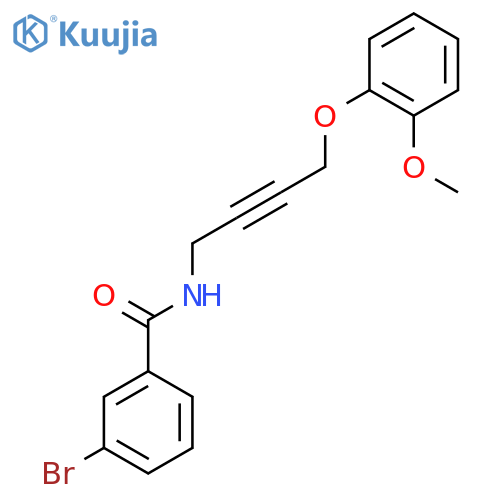 3-bromo-N-4-(2-methoxyphenoxy)but-2-yn-1-ylbenzamide structure