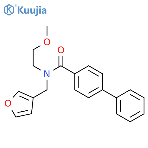 N-(furan-3-yl)methyl-N-(2-methoxyethyl)-1,1'-biphenyl-4-carboxamide structure
