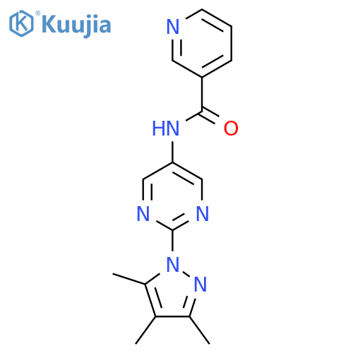 N-2-(3,4,5-trimethyl-1H-pyrazol-1-yl)pyrimidin-5-ylpyridine-3-carboxamide structure