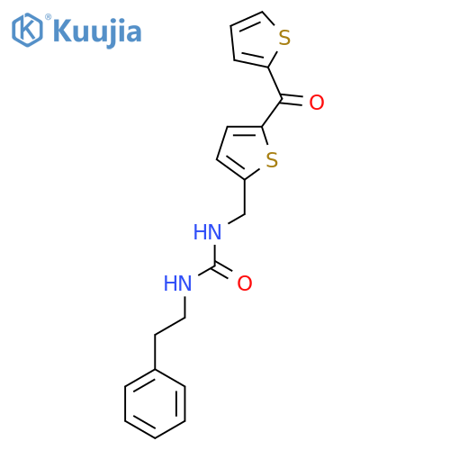 1-(2-phenylethyl)-3-{5-(thiophene-2-carbonyl)thiophen-2-ylmethyl}urea structure