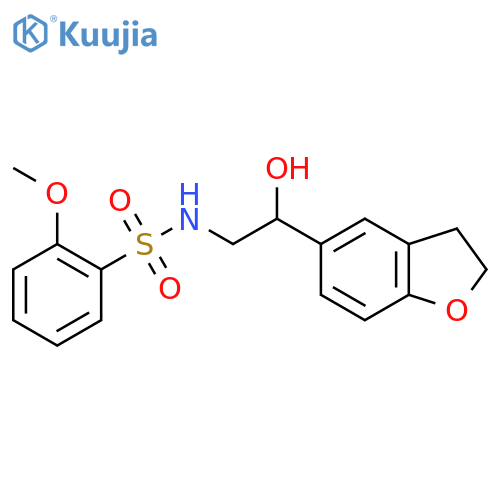 N-2-(2,3-dihydro-1-benzofuran-5-yl)-2-hydroxyethyl-2-methoxybenzene-1-sulfonamide structure