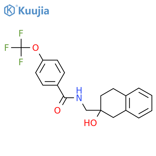 N-(2-hydroxy-1,2,3,4-tetrahydronaphthalen-2-yl)methyl-4-(trifluoromethoxy)benzamide structure