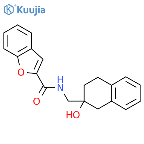 N-(2-hydroxy-1,2,3,4-tetrahydronaphthalen-2-yl)methyl-1-benzofuran-2-carboxamide structure