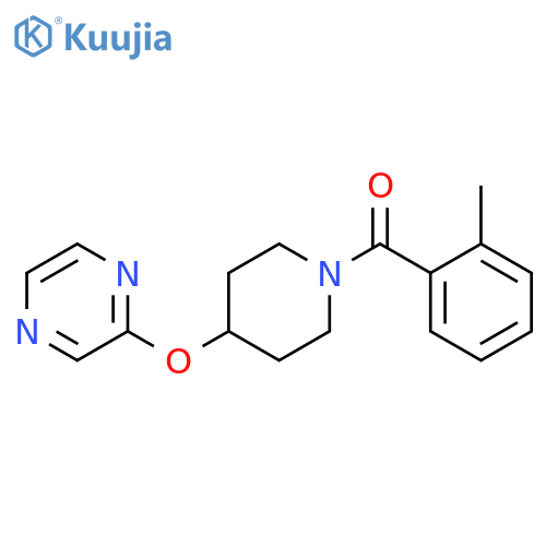 2-{[1-(2-methylbenzoyl)piperidin-4-yl]oxy}pyrazine structure