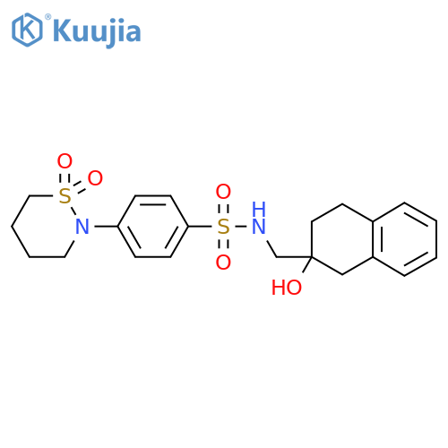 4-(1,1-dioxo-1lambda6,2-thiazinan-2-yl)-N-(2-hydroxy-1,2,3,4-tetrahydronaphthalen-2-yl)methylbenzene-1-sulfonamide structure