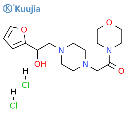 2-{4-[2-(furan-2-yl)-2-hydroxyethyl]piperazin-1-yl}-1-(morpholin-4-yl)ethan-1-one dihydrochloride structure