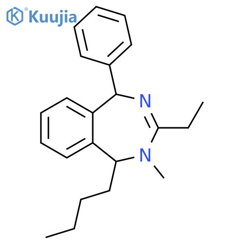 1H-2,4-Benzodiazepine, 1-butyl-3-ethyl-2,5-dihydro-2-methyl-5-phenyl- structure