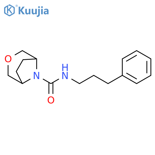 N-(3-phenylpropyl)-3-oxa-8-azabicyclo[3.2.1]octane-8-carboxamide structure