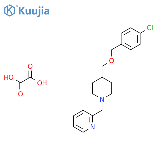 2-(4-{(4-chlorophenyl)methoxymethyl}piperidin-1-yl)methylpyridine; oxalic acid structure