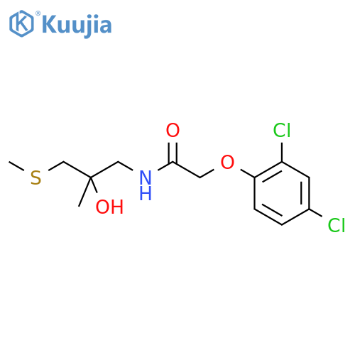 2-(2,4-dichlorophenoxy)-N-2-hydroxy-2-methyl-3-(methylsulfanyl)propylacetamide structure