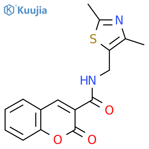 N-(2,4-dimethyl-1,3-thiazol-5-yl)methyl-2-oxo-2H-chromene-3-carboxamide structure