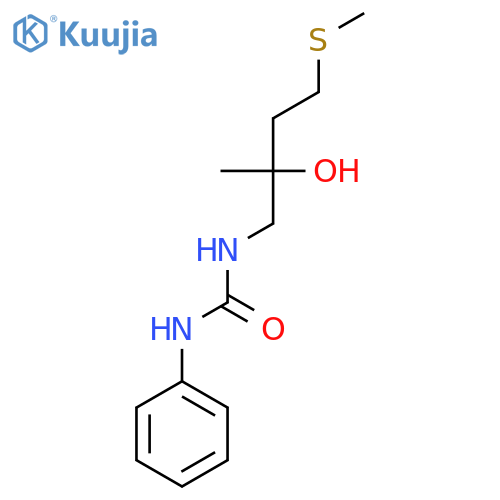 3-2-hydroxy-2-methyl-4-(methylsulfanyl)butyl-1-phenylurea structure