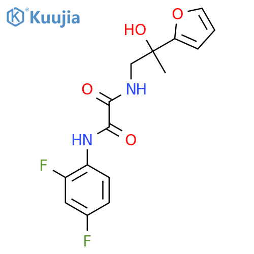 N'-(2,4-difluorophenyl)-N-2-(furan-2-yl)-2-hydroxypropylethanediamide structure