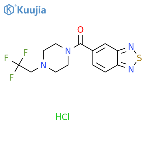 5-4-(2,2,2-trifluoroethyl)piperazine-1-carbonyl-2,1,3-benzothiadiazole hydrochloride structure