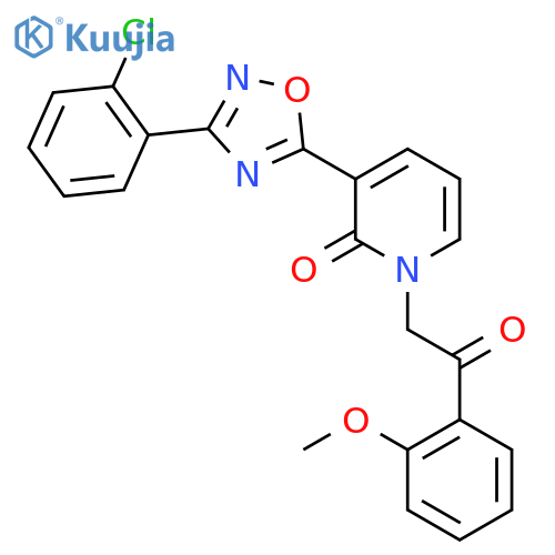 3-3-(2-chlorophenyl)-1,2,4-oxadiazol-5-yl-1-2-(2-methoxyphenyl)-2-oxoethyl-1,2-dihydropyridin-2-one structure