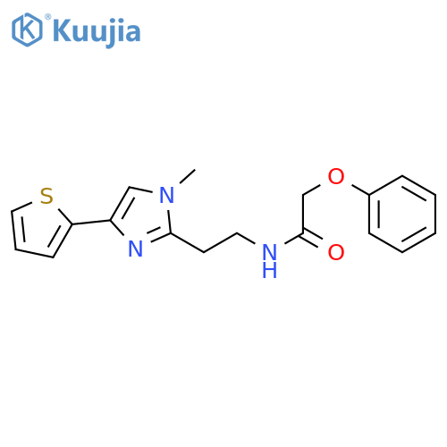 N-{2-[1-methyl-4-(thiophen-2-yl)-1H-imidazol-2-yl]ethyl}-2-phenoxyacetamide structure