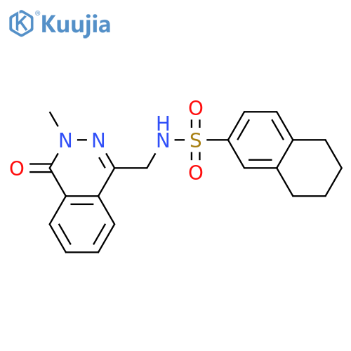 N-[(3-methyl-4-oxo-3,4-dihydrophthalazin-1-yl)methyl]-5,6,7,8-tetrahydronaphthalene-2-sulfonamide structure