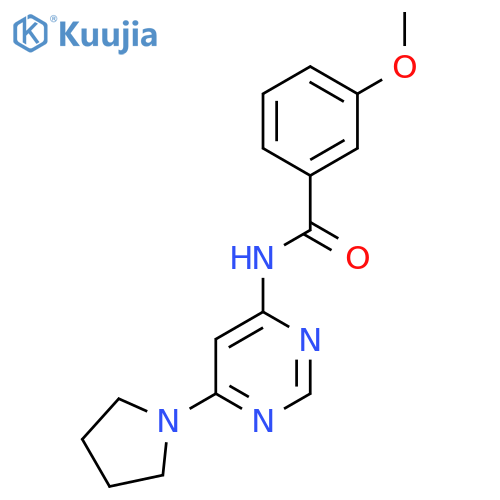 3-methoxy-N-6-(pyrrolidin-1-yl)pyrimidin-4-ylbenzamide structure