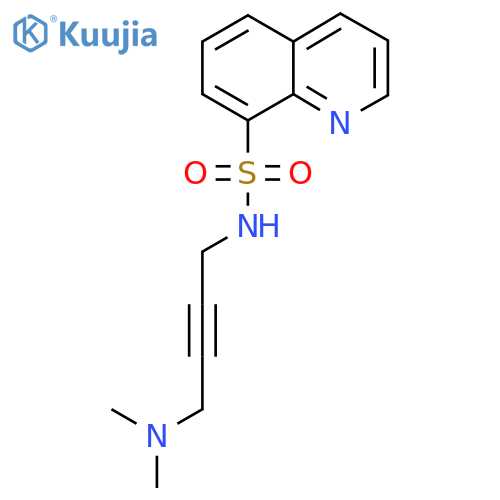 N-4-(dimethylamino)but-2-yn-1-ylquinoline-8-sulfonamide structure