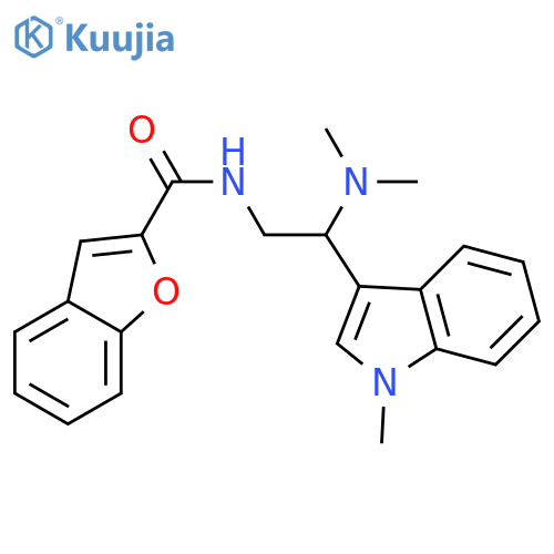 N-2-(dimethylamino)-2-(1-methyl-1H-indol-3-yl)ethyl-1-benzofuran-2-carboxamide structure
