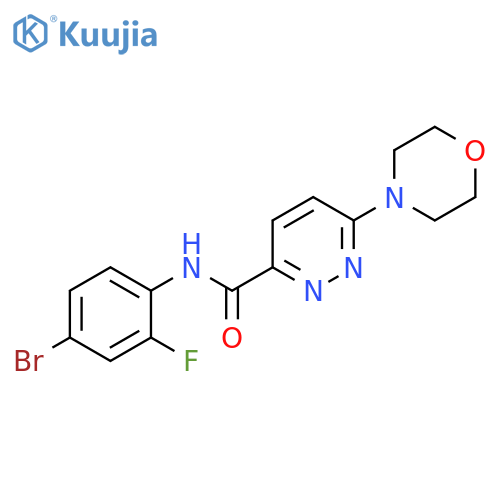 N-(4-bromo-2-fluorophenyl)-6-(morpholin-4-yl)pyridazine-3-carboxamide structure