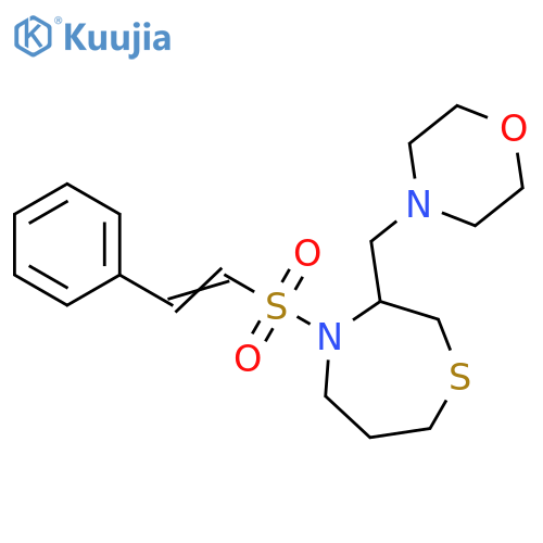 3-[(morpholin-4-yl)methyl]-4-[(E)-2-phenylethenesulfonyl]-1,4-thiazepane structure