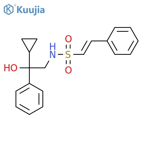 (E)-N-(2-cyclopropyl-2-hydroxy-2-phenylethyl)-2-phenylethene-1-sulfonamide structure